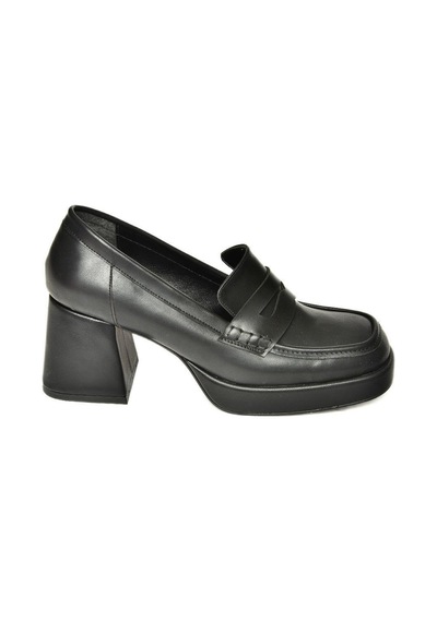 Fox Shoes T569013709 Siyah Kalın Topuklu Kadın Ayakkabı Siyah