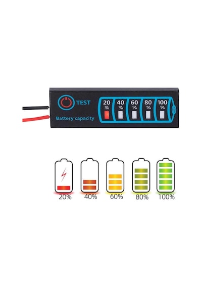 Alkatronik 5-30v Pil Kapasite Göstergesi 2s / 8s Li-ion Lifepo4 Kurşun Asit Batarya Akü Seviye Kapasite
