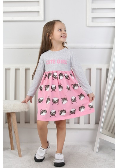 Kız Çocuk Elbise Cute Girl Pembe