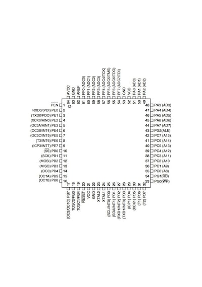 Atmega64a-au Smd 8 Bit 16mhz Tqfp-64
