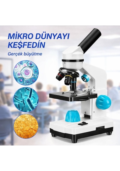 Artnest Profesyonel 2000x Zoom Dijital Biyolojik Mikroskop Hd Monoküler 2mp Elektronik Lens