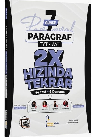 Edebiyat Sokağı Tyt Ayt Paragraf Ders Platosu 7 Günde 2x Hızında Tekrar Deneme