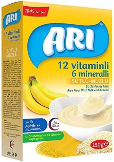 Arı Mama 12 Vitaminli 6 Mineralli Sütlü Muzlu 250 G
