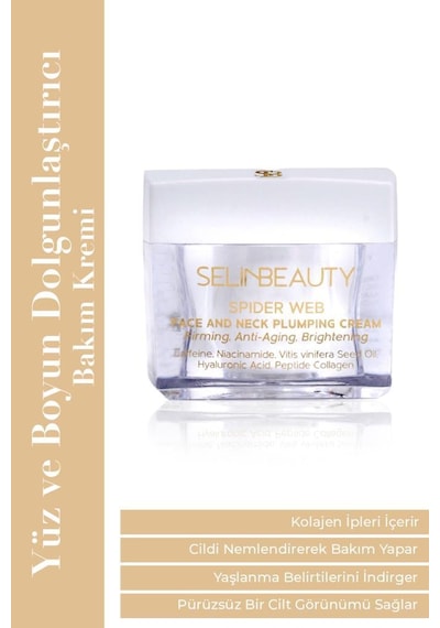 Selin Beauty Örümcek Ağı Yüz ve Boyun Dolgunlaştırıcı Bakım Kremi 50 ML﻿﻿