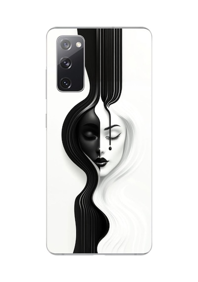 Samsung Galaxy S20 Fe Uyumlu Şeffaf Kılıf Estetik Yüz 3 Tasarımlı