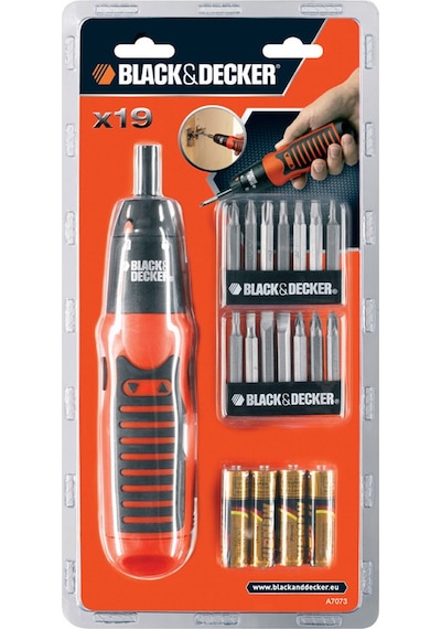 Black+Decker A7073-XJ Pilli Vidalama + 19 Parça Aksesuar Seti