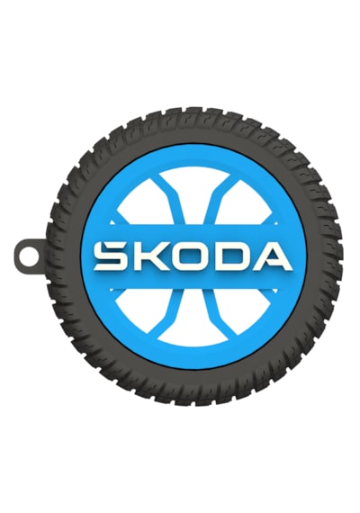 Skoda Uyumlu Özel Tasarım Anahtarlık - Premium Hafif Ve Dayanıklı Mavi