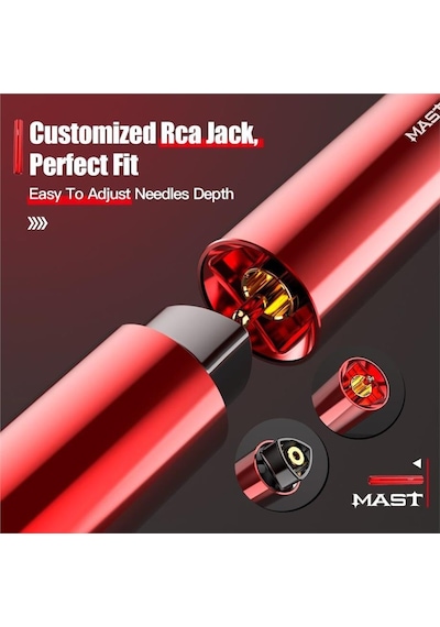 Mast Tour Y22 3.0 Mm Stroke Kablosuz Dövme Ve Kalıcı Makyaj Makinesi Kırmızı