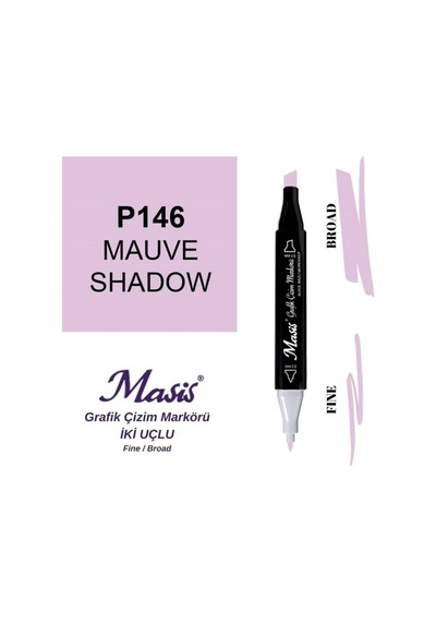 Çift Uçlu Marker Grafik Çizim Kalemi 146 Gölgeli Lila