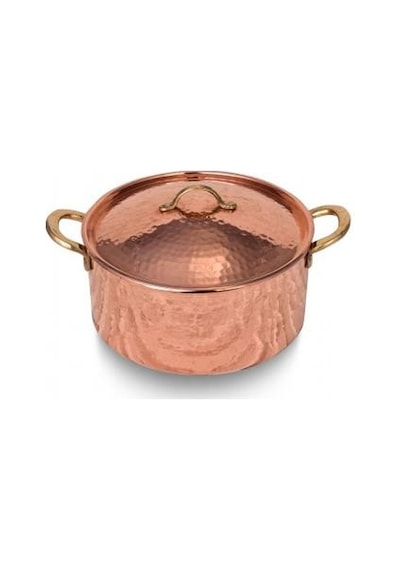 Turna Turna8155-1 El Dövmesi Kırmızı Bakır İtalyan Tencere 6 No 26 Cm