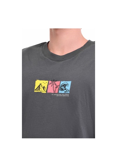 Kinetix Ml Luela 11hs102 5fx Gri Erkek Kısa Kol T-shirt Gri