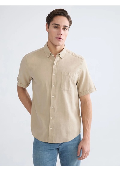 Lc Waikiki Bej Regular Fit Poplin Erkek Gömlek