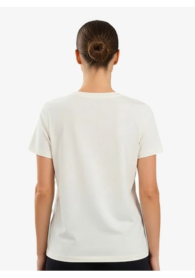 Skechers W Essential Crewneck Kadın T-shirt Beyaz Skechers W Essential Crewneck Kadın T-shirt Beyaz