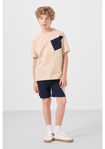 Bej-lacivert Pamuklu Oversize Fit Dokuma Hafif Esnek Chino Erkek Çocuk Şort Takım - 11275 Bej Bej-lacivert Pamuklu Oversize Fit Dokuma Hafif Esnek Chino Erkek Çocuk Şort Takım - 11275 Bej