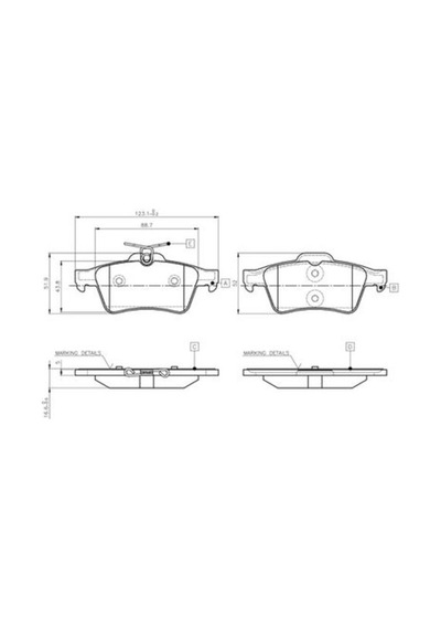 Bosch 0986tb3028 Fren Balatası Arka Opel Vectra C - Ford Focus C-max 1.6 Tdcı 04 44060-av725