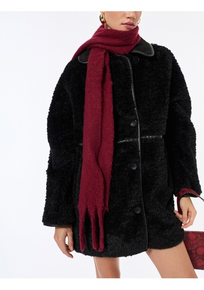 Koton Bonded Kaban Oversize Peluş Düğmeli Cepli Kruvaze Uzun Kollu Siyah 6wak00071ew Siyah Koton Bonded Kaban Oversize Peluş Düğmeli Cepli Kruvaze Uzun Kollu Siyah 6wak00071ew Siyah