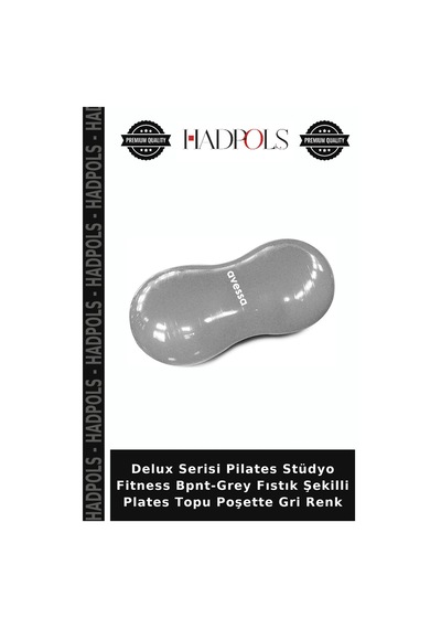 Delux Serisi Pilates Stüdyo Fitness Bpnt-grey Fıstık Şekilli Plates Topu Poşette Gri Renk