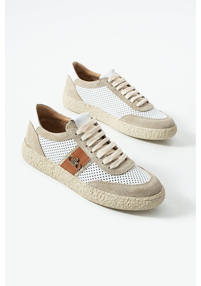 Dericia Shoes Bloom Hakiki Deri Günlük Rahat Kadın Sneaker Bej