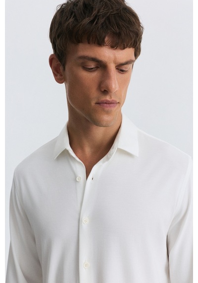 Antioch Comfort Slim Gömlek Ekru