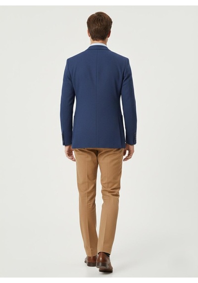 Presto Erkek Slim 6 Drop Örme Torba Cep Ceket Saks Mavi 1639-004a Saks Mavi