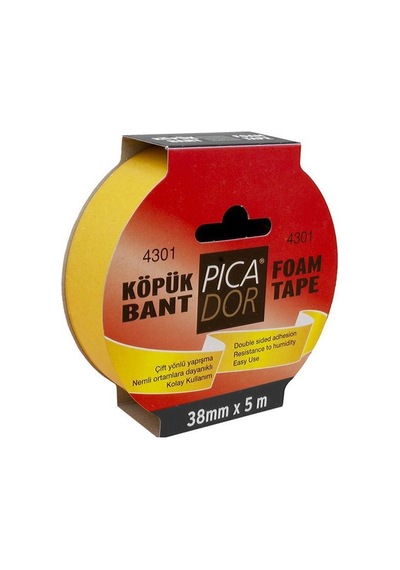 Picador Çift Taraflı Bant Köpük Rulo Askılı 38Mmx5M 4301
