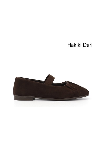 Gönderi(R) Gönderi R Kadın Kahve Süet Mary Jane Hakiki Deri Babet Dyza75645195 Kahverengi