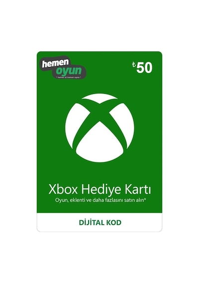Hemenoyun Xbox 50 Tl Hediye Kartı Bakiye
