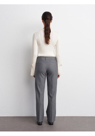 Dilvin 72187 Düşük Bel Pantolon-gri Gri