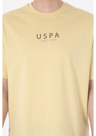 U.S. Polo Assn. Erkek Oversize Fit Bisiklet Yaka Açık Haki Tişört 50299543-VR183