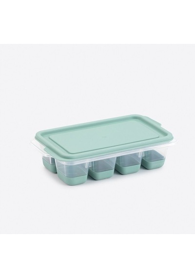 Bas Çıkar Kapaklı Pratik Mini Silikon Çok Amaçlı Buz Kalıbı 8 Bölmeli Buzluk Push Up Ice Cube Silik Diğer