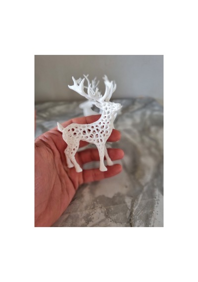 3 Lu Geyik Ailesi 10 Cm