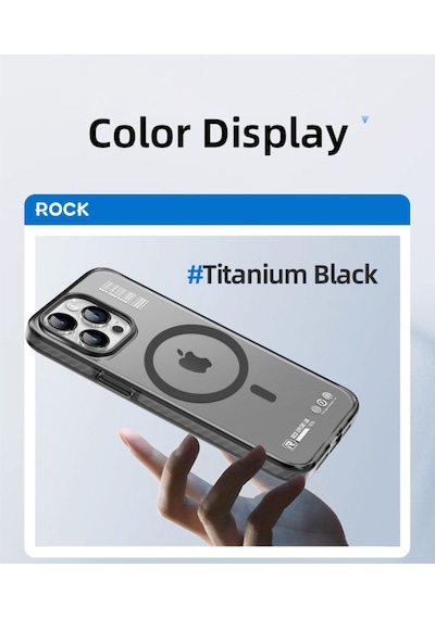 Rock Space Apple Uyumlu iPhone 15 Kılıf Magsafe Antishock - Siyah Siyah