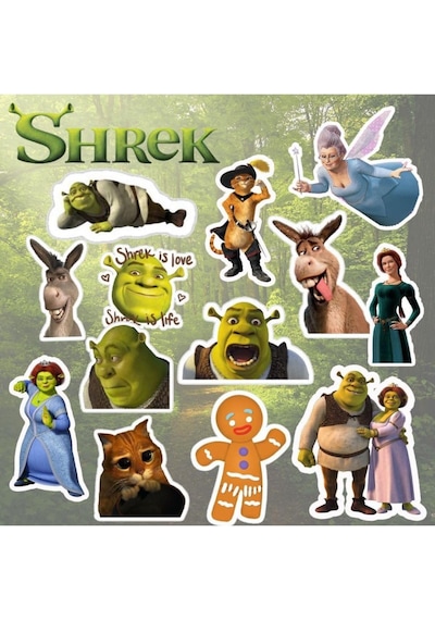Shrek Sticker Seti Laptop Notebook Telefon Etiket 1