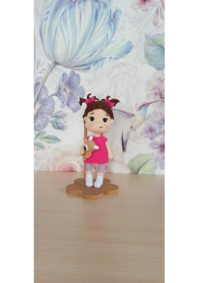 Amigurumi Bebek Bobo 21 Cm Boyunda Organik Oyuncak