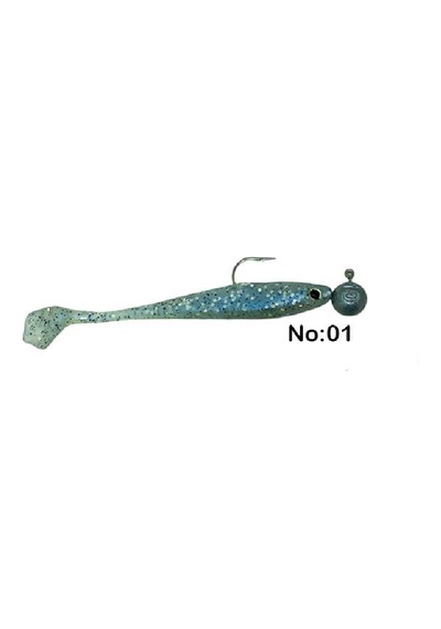 Captain Dagi Duck Shad 9cm +jig Head 17gr Modifiyeli Hazır Silikon Yapay Yem