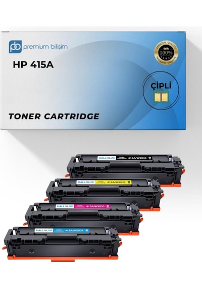 415a Çipli Uyumlu  Set - Hp Color Laserjet Pro M479fnw M479fdw M479fdn M479dw M454dw M454dn