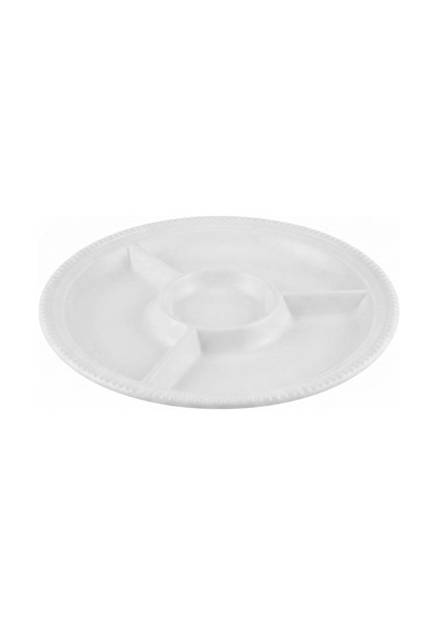 Grande Servis Tabağı Bölmeli Beyaz 39 Cm