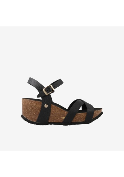 Black Sandalet Kadın G106778 Genuins Cannes Embossed Leather Dark siyah