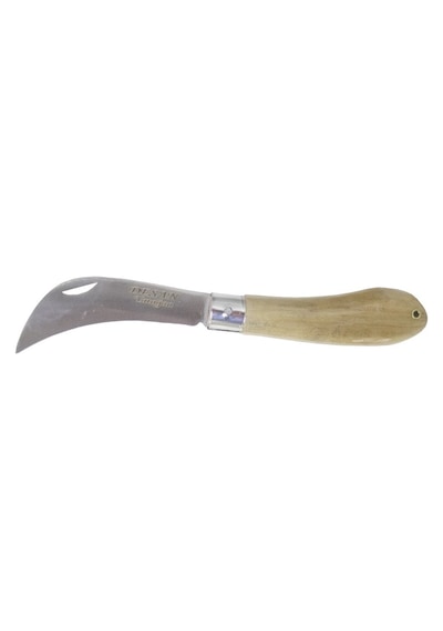 Desan Aşı Bıçağı Eğri Ağız Ahşap Sap 19.5Cm -  Denizli