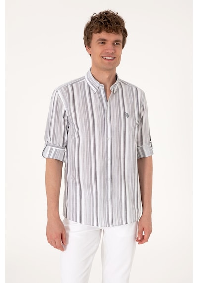 U.s. Polo Assn. Erkek Antrasit Gömlek Desenli 50306331-vr006 Antrasit