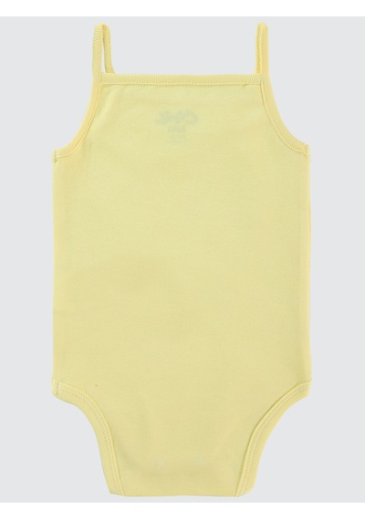 Civil Baby Kız Bebek Çıtçıtlı Badi 3-9 Ay Sarı