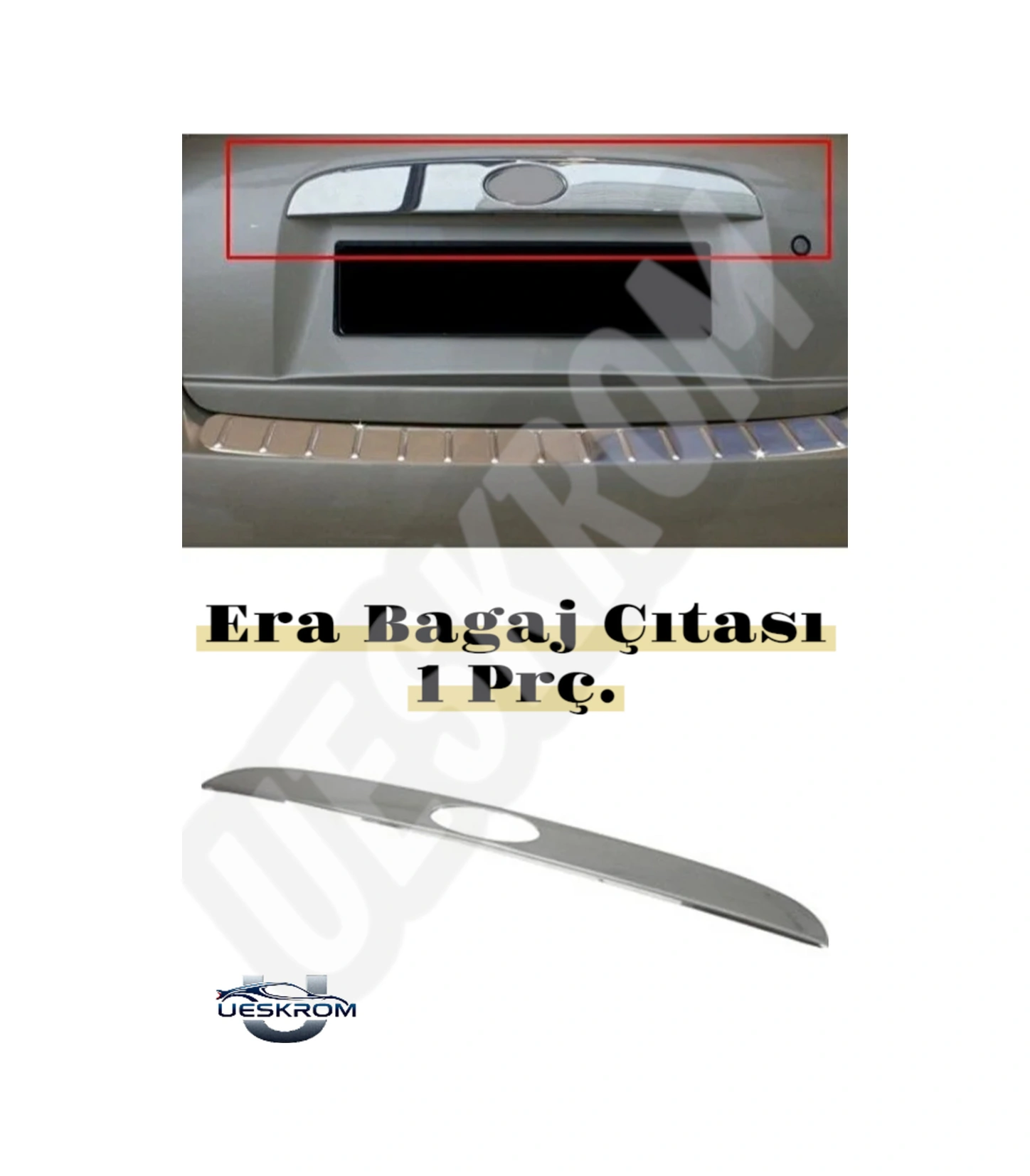 Ueskrom Hyundai Era Krom Bagaj Çıtası + Cam Çıtası Set