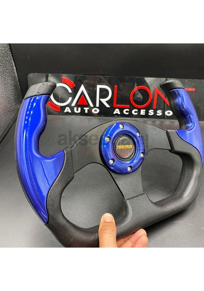 Momo Spor Direksiyon F1 Tesla Model Mavi Renk Momo Tip - Yarış Spor Direksiyonu