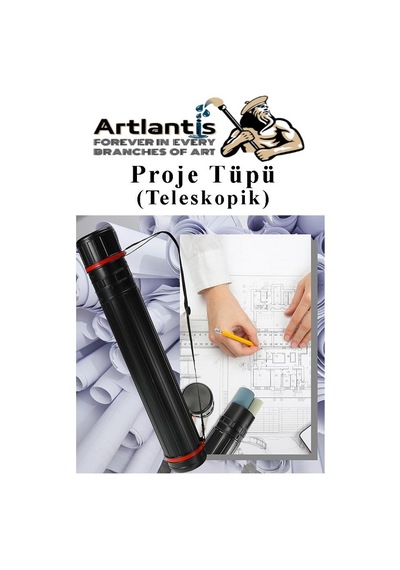 Proje Tüpü Dar 1 Adet 35x50 Cm Resim Kağıdı 25 Adet Bozuka Proje Tüpü Silindir Proje Tüpü