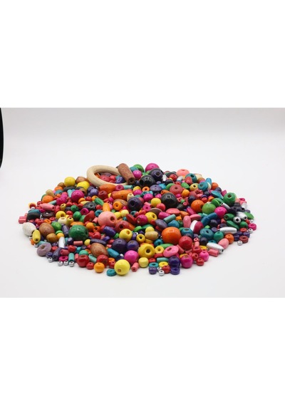 Ahşap Boncuk 14 Mm çok renkli