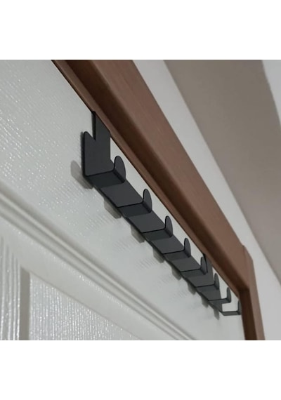 Metal Mat Siyah Kapı Arkası Askılık 8 Kancalı Amerikan Tipi Organizer Askı, Banyo Ve Oda Kapı Metal Mat Siyah Kapı Arkası Askılık 8 Kancalı Amerikan Tipi Organizer Askı, Banyo Ve Oda Kapı