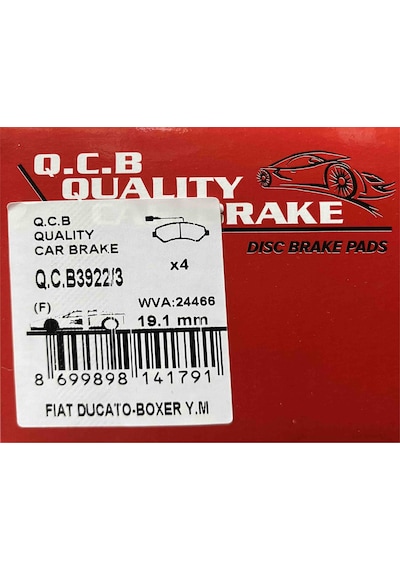 Q.C.B Beşer 3922/3 Ön Fren Balatası Ducato Iii-Boxer Iii-Jumper 3