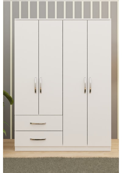 Gm 070 Novado 4 Kapak 2 Çekmeceli Gardırop