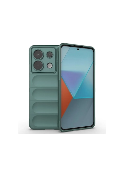 Redmi Note 13 Pro 5G Uyumlu Silikon Kılıf - Kamera Korumalı Esnek Airbag Kapak - Yeşil