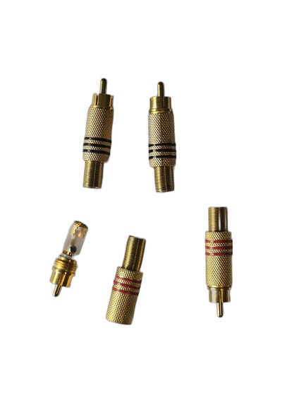 Metal Rca Erkek Fiş Konnektör Ucu Altın Kaplama Ses Fişi 4 Adet